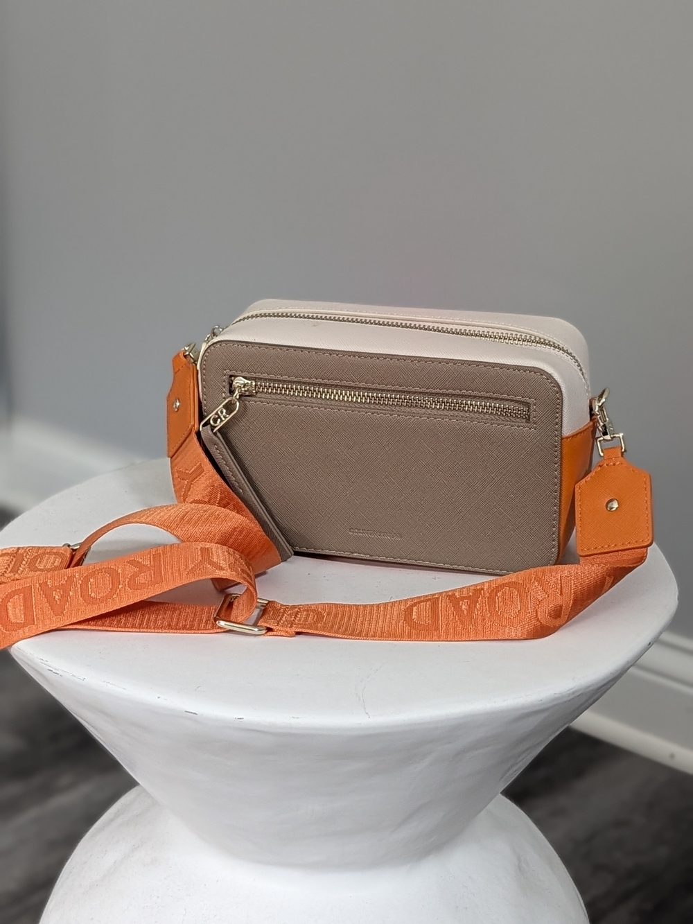 Country Road Australia Beige and Orange Crossbody Bag